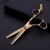 Ciseaux de coiffeur Ciseaux de coupe de cheveux, 6 pouces Professional Gold 9CR13 Ciseaux de coiffure Amincissement Ciseaux d