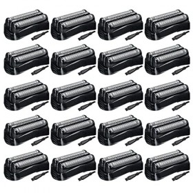 niso 20X Tête de Rechange pour Rasoir 21B pour Series 3 Rasoirs électriques 301S,310S,320S,330S,340S,360S,3010S,3020S,3030S,3
