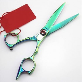 MKYOKO Ciseaux de Coupe de Cheveux Professionnels J Vert Coupe de Coiffure Ciseaux de Coupe de Cheveux livrés avec étui en Cu