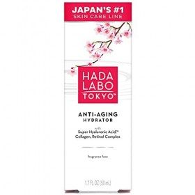 Hada Labo 310742018479 Tokyo Anti-vieillissement Hydratant, 1.7 FL. Oz avec acide super hyaluronique, sans parfum sans parfum...