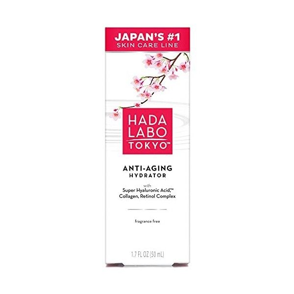 Hada Labo 310742018479 Tokyo Anti-vieillissement Hydratant, 1.7 FL. Oz avec acide super hyaluronique, sans parfum sans parfum