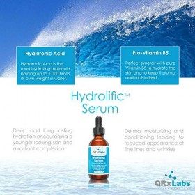 QRxLabs Sérum Hydrolific - Sérum Ultra Pur dAcide Hyaluronique avec Vitamine B5 60 ml - Formulé pour Maximiser la Pénétrat Cr...