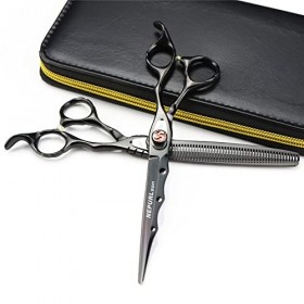 leybold Ciseaux De Coiffure Professionnels, Ciseaux Mélangés À La Texture De 7 Pouces, Ciseaux À Cheveux De Salon, avec Étui 