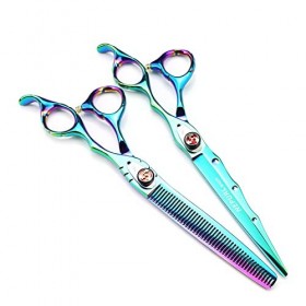 leybold Ciseaux De Coiffure Professionnels, Ciseaux Mélangés À La Texture De 7 Pouces, Coiffure Coiffeur Et Cisailles Déclai