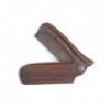 Peigne pliant en bois barbe peigne brosse cheveux barbe moustache peigne peigne toilettage quotidien utiliser peigne en bois