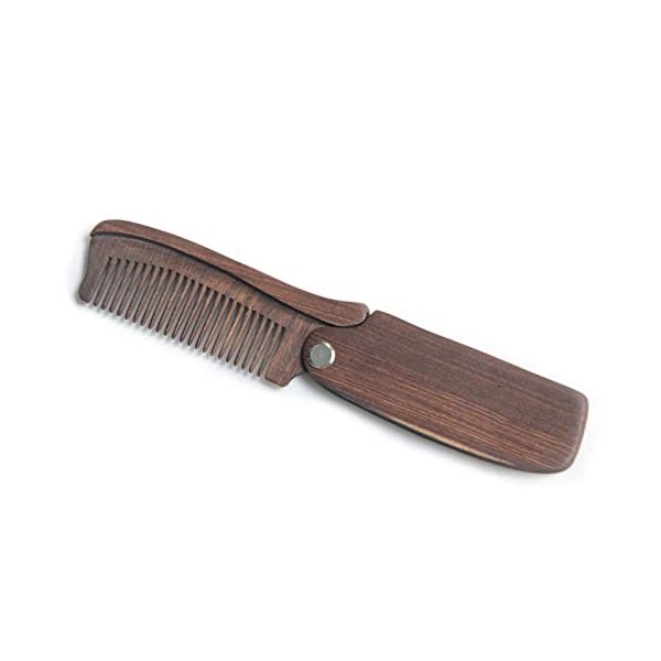 Peigne pliant en bois barbe peigne brosse cheveux barbe moustache peigne peigne toilettage quotidien utiliser peigne en bois