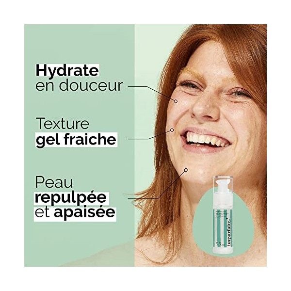 Imparfaite - Sérum Hydratant pour Peaux Comblées - Hydrate et Apaise - 95% dIngrédients dOrigine Naturelle - Acide Hyaluron C...