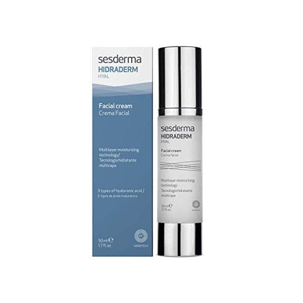 Sesderma | Hidraderm Hyal Moisturizing Cream | Crème hydratante pour le visage | 3 types dacide hyaluronique | Hydratation m