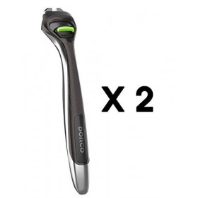 Dorco Pace 6 Pro – Système de rasoir à six lames avec tondeuse – 2 poignées de rechange poignées uniquement 
