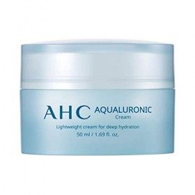 AHC Crème hydratante Aqualuronic pour le visage avec triple acide hyaluronique hydratant pour une peau jeune hydratée avec so...