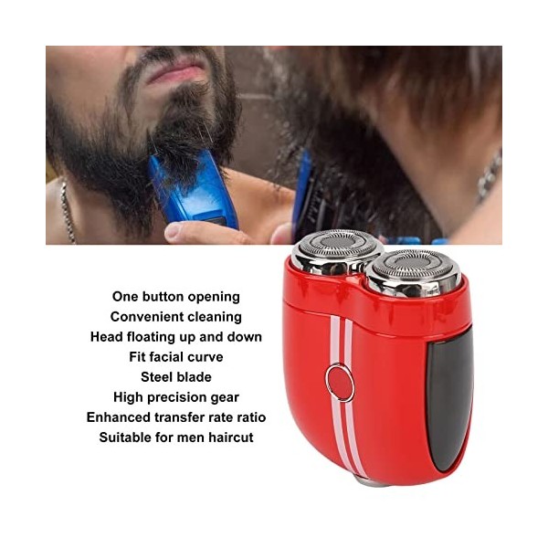 Tondeuse à Barbe électrique, Rasoir électrique Portable étanche Avec Sac De Rangement Pour Salon De Coiffure Et Maison