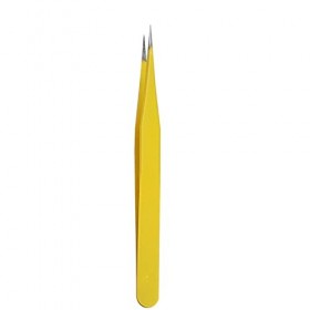 VANGLI Tweezers Yellow stainless steel tweezers, birds nest hair-picking and hairdressing tools, electronic mobile phone mai