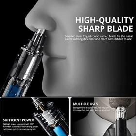 OUSIKA Nose Hair Trimmer Electric Nose Hair Trimmer USB Rechargeable Nose Cleaning Hair Remover Nose Hair Scissors for Men Wo
