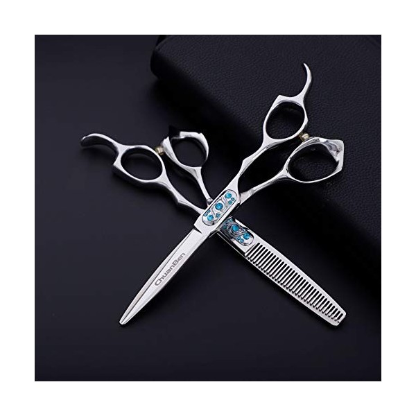 CYYZB 6.0 Pouces Salons de beauté Professionnels Coiffure Bangs Ciseaux Set Barber Ciseaux Dilution Ciseaux Japonais de Haute