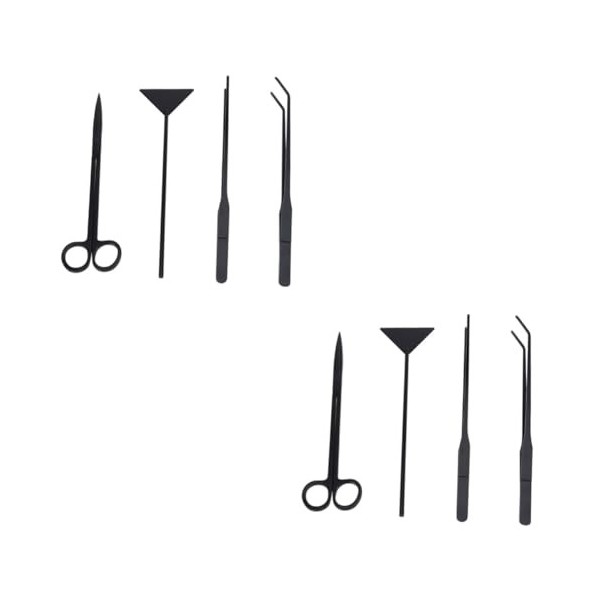 minkissy 12 Pièces Ciseaux En Acier Inoxydable Ciseaux Noirs Pince Droite Pince À Épiler En Acier Inoxydable Ciseaux Outils O