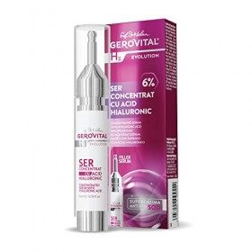 Gerovital H3 Evolution, Sérum concentré à lacide hyaluronique, Type de peau: Pour tous types de peau, 15 ml Crème Jour et Nuit