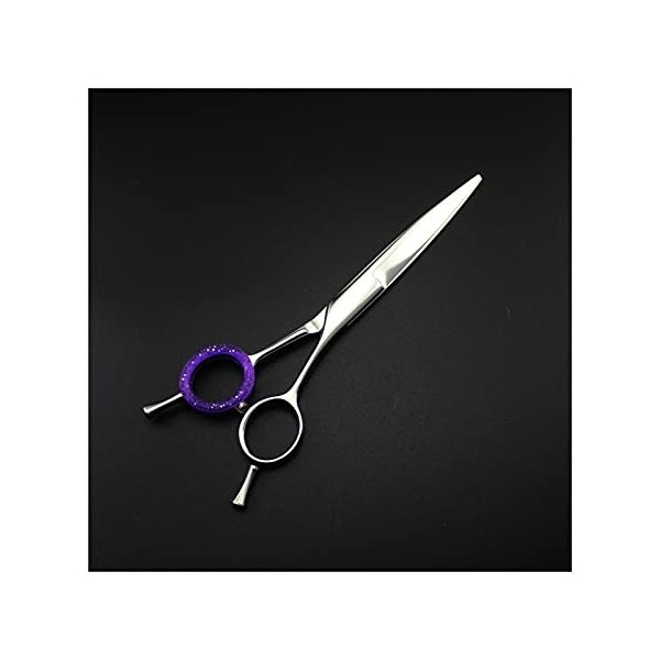 Coupe de cheveuxciseaux de coupe de cheveux Pro Kits de coiffeur Tondeuse japonaise 440c Trou aveugle Ciseaux à cheveux chaud