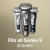 Braun Tête de rechange pour rasoir Series 9, compatible avec tous les rasoirs électriques Series 9 pour homme 94M , convient