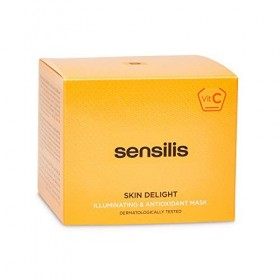 Sensilis Skin Delight - Masque Facial Illuminateur avec Vitamine C et Acide Hyaluronique, Anti-pollution, Antioxidant et Éner...