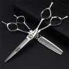 KOAIEZ Ensembles De Ciseaux De Coupe De Cheveux De 6,0 Pouces Argent , Kit Doutils De Cisaillement De Coiffure en Acier Ino