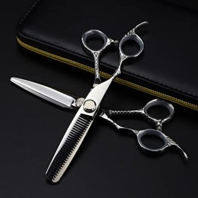 Ciseaux De Coupe De Cheveux, 6 Pouces Professionnel Japon 440c Ciseaux De Cheveux Gaucher Coupe De Cheveux Amincissant Ciseau