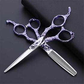 Ciseaux de toilettage pour animaux de compagnie, ensemble de ciseaux de coiffure professionnels 6,0 pouces ciseaux de coiffur