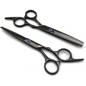 Ciseaux de barbier, ciseaux de coiffure, ensemble de coiffure professionnel de 6 pouces, ciseaux plats + ciseaux à dents, noi