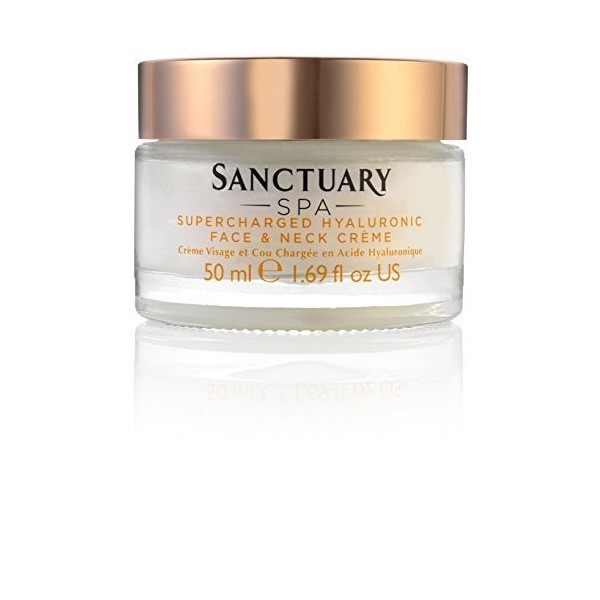 Sanctuary Spa Crème visage hyaluronique surchargée pour le visage et le cou, 50 ml
