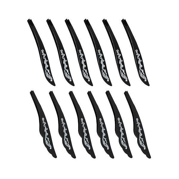 12 pièces pince à sourcils pince à ciseaux à pointe plate outil de mise en forme des sourcils pince à épiler les cheveux outi