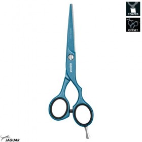 JAGUAR Ciseaux de coiffure Pastell Plus ATLANTIC 5.5 | Ciseaux de coiffure en design offset | Revêtement métallique anti-alle