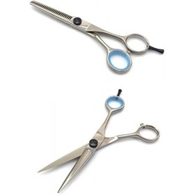 Ensemble de ciseaux de coiffure, ciseaux amincissants de poche violets 14 Cm 15.2 Cm-6.0 "pour Salon de coiffure ou usage dom...