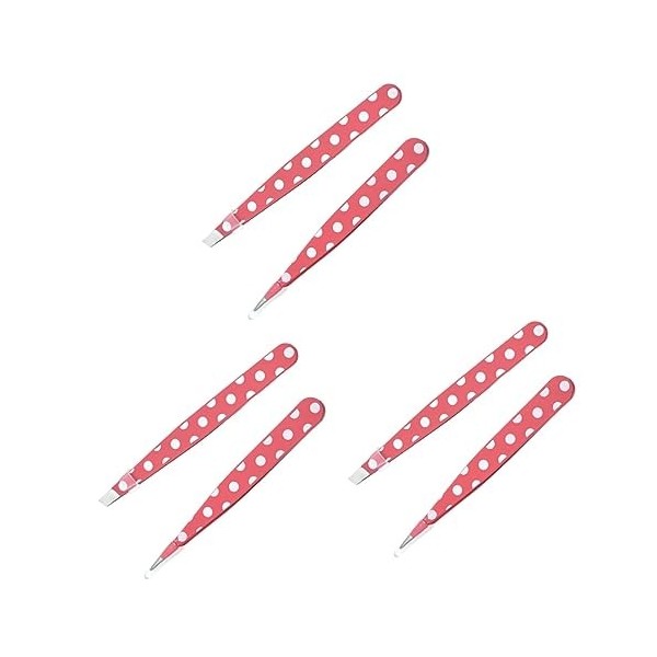 6 pcs Pincettes professionnelles Pincettes à grappes de cils Kit de cosmétologie Pincettes cosmétiques Pincettes à sourcils d