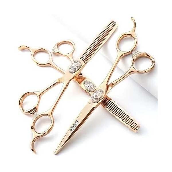 Ensemble de coiffure professionnel de 15,2 cm avec lames tranchantes qui sont faciles à couper, convient pour les coiffeurs, 