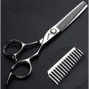 KOAIEZ Ensembles de Ciseaux de Coupe de Cheveux de 6,0 Pouces Argent , kit doutils de Cisaillement de Coiffure en Acier Ino