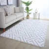 Vision Plux 3D tapis poils ras rectangle 120x170cm argent