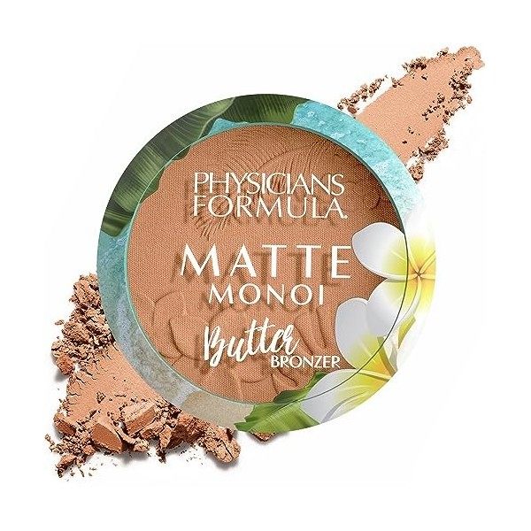 Physicians Formula, Matte Monoi Butter Bronzer, Bronzer Mat à la Texture Crémeuse et Douce, avec Monoi et Beurre de Murumuru 