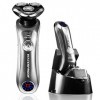 Shavers Electric Shavers Hommes Humides Et Secs, Sans Fil Rechargeable IPX7 Rasoir Électrique Imperméable, Rasoir Rotatif 3D 