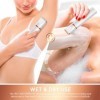 Rasoir électrique pour bikini femme : 2 en 1 IPX7 étanche pour utilisation humide et sèche, tondeuse à poils corporels et épi