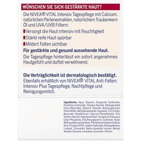 NIVEA Soin de jour Vital intensif 50 ml - Soin hydratant avec calcium, extraits de perles et huile naturelle de pépins de r