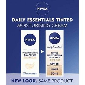 3&nbsp;x Nivea® Daily Essentials Tinted Moisturising Day Cream Natural SPF 8&nbsp;50&nbsp;ml