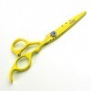 HAOTING Ensemble de Ciseaux Peinture Jaune 6 Pouces Petits Ciseaux de Coupe de Cheveux de Coiffeur salo professionalhair Cis