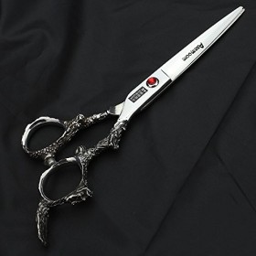 HAOTING Ensemble de Ciseaux 6 Pouces Salon de Coiffure Ciseaux à Cheveux Japon 440C Ensemble de Ciseaux de Coupe et damincis