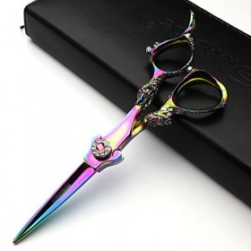 Ciseaux amincissants pour cheveux 5,5 pouces Salon de coiffure professionnel Salon de coiffure Ciseaux violets Coupe et cisea