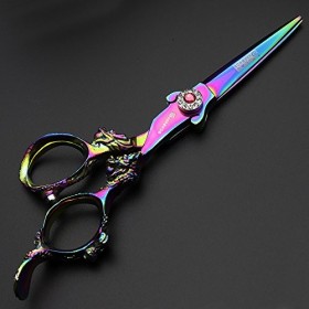 Ciseaux amincissants pour cheveux 5,5 pouces Salon de coiffure professionnel Salon de coiffure Ciseaux violets Coupe et cisea