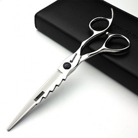 Ciseaux de coupe de cheveux en acier inoxydable 6 pouces ciseaux de coiffure design vague personnalisé salon de beauté profes