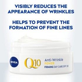 Nivea – Crème de jour Q10 Power, raffermissante, anti-tâches, hydratante, anti-âge, SPF30, avec créatine et coenzyme Q10, pou
