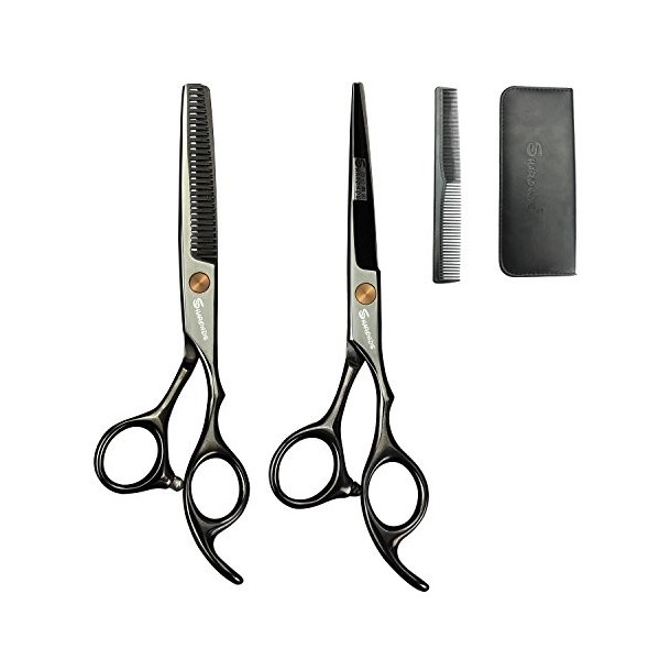 HAOTING Ciseaux Amincissants pour Salon de Coiffure 6 Pouces Ciseaux en Acier Inoxydable Coiffeur Coiffure Ciseaux de Coupe e