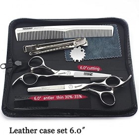 HAOTING Ciseaux Amincissants de Cheveux 6 Pouces Ensemble de Ciseaux de Coiffure Professionnels, Ciseaux de Coiffure spéciaux