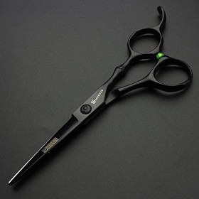 HAOTING Ensemble de Ciseaux 6 Pouces Ciseaux à Cheveux Noir Professionnel Tesoura Produits de Salon de Coiffure Outils de Coi