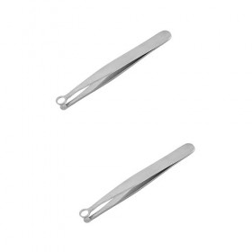 2 pcs Pince à Cils Simple pour Sourcils Femmes Pince Polyvalente Sourcils Favoris Clips Outil Pince à Épiler en Acier Inoxyda